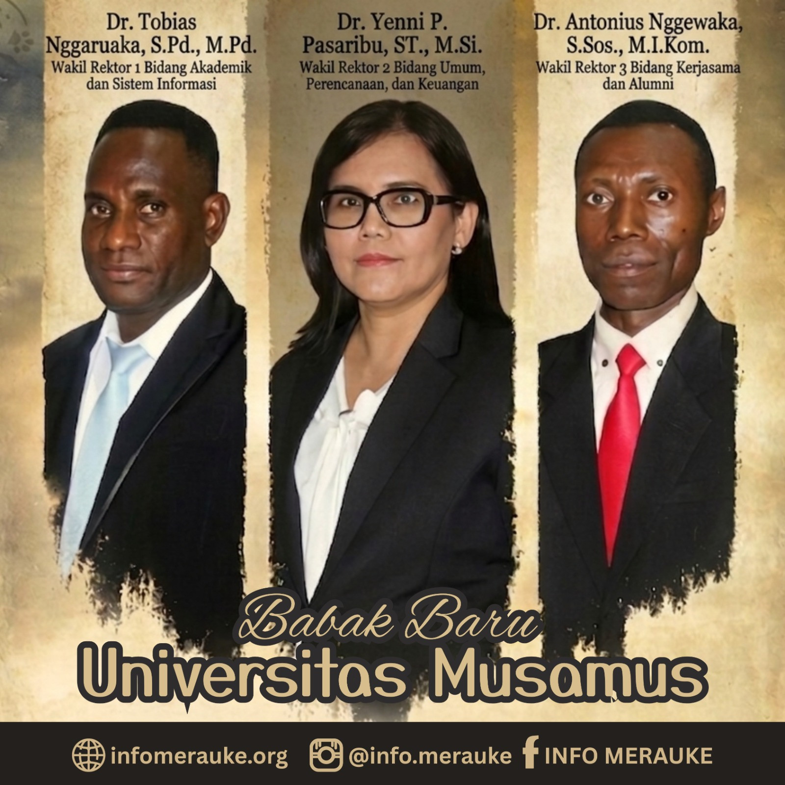 Rektor Universitas Musamus Lantik 4 Pejabat Tinggi Baru, Perkuat Tata Kelola Kampus di Papua Selatan